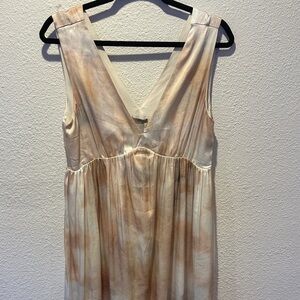 H&M V-Neck Dress in Soft Beige and Cream